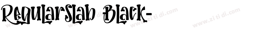 RegularSlab Black字体转换